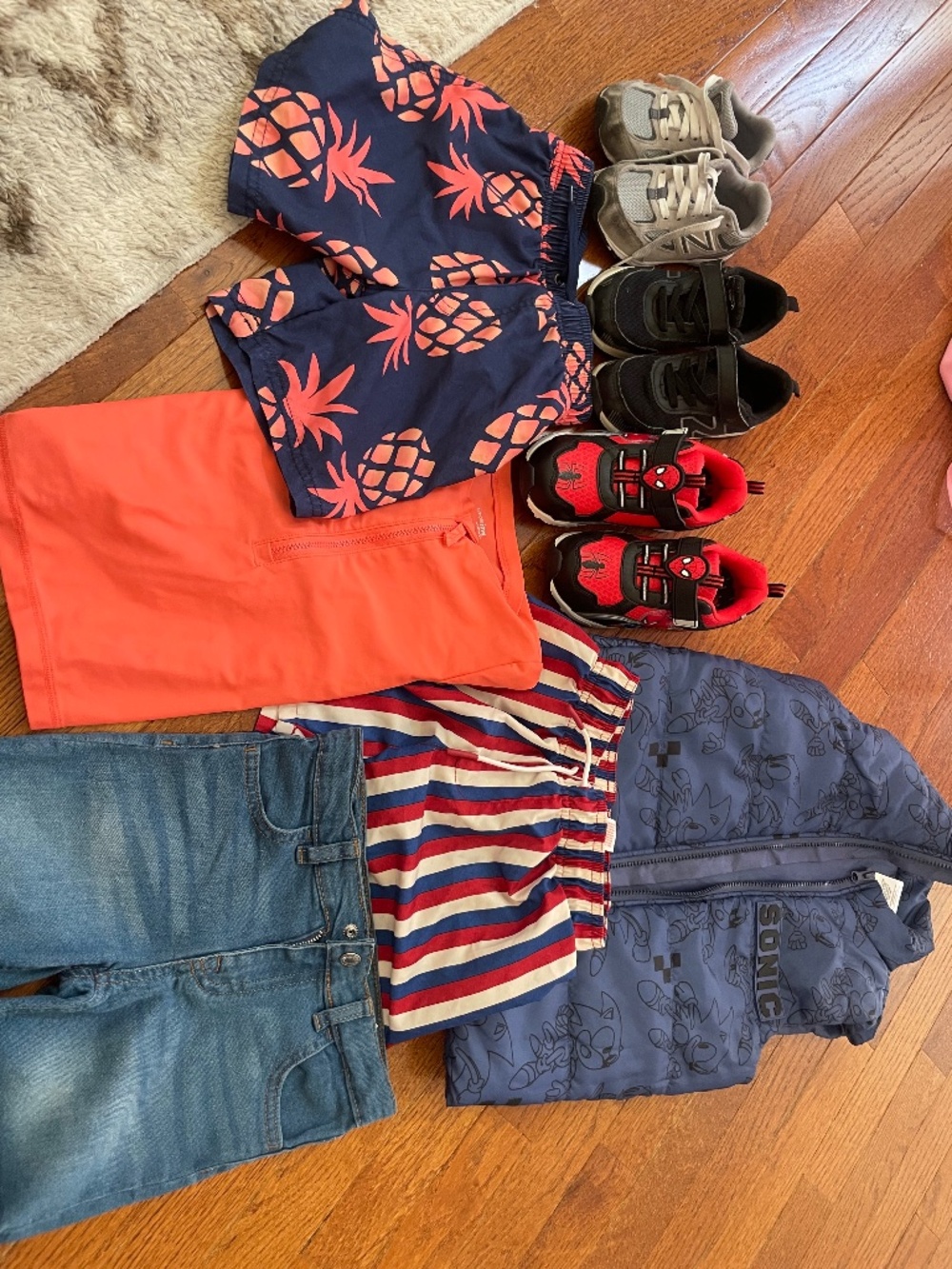 Toddler Boy Clothing & Size 7,9,11Shoe Bundle | NEW Light-Up Spider-Man, New Bal